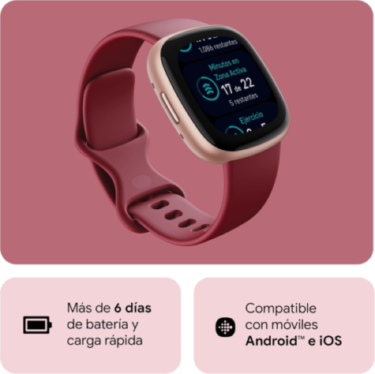 Los 5 mejores gadgets de salud en 2025 para mejorar tu bienestar diario 2 Google Fitbit Versa 4, gadget de salud y fitness, imagen tomada de Amazon como afiliado