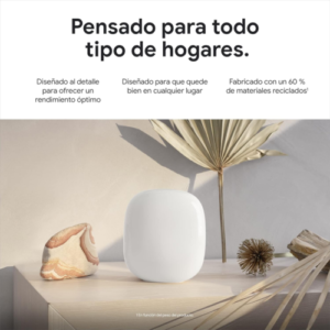 Wi-Fi Mesh con Google Nest WiFi Pro Google Nest WiFi Pro - Sistema Wi-Fi Mesh para hogar conectado