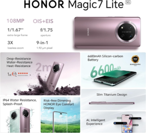 HONOR Magic7 Lite 5G Smartphone 256GB 8GB RAM