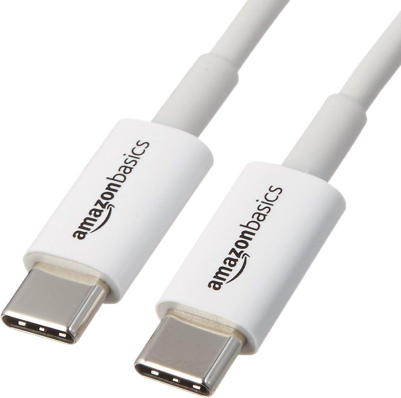 Amazon Basics Cable de carga rápida USB-C a USB-C 1.8 m blanco