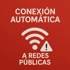 Peligros de las redes Wi-Fi públicas - Seguridad informática Tecnología y riesgo de conectarse a redes Wi-Fi públicas - Imagen generada con IA