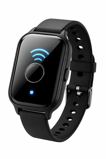 Pulsera ZSonic negra con tecnología ultrasónica para repeler mosquitos, con pantalla LED y correa de silicona ZSonic Ultrasónico