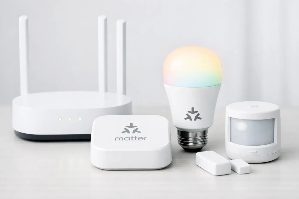 Matter Thread 2026 qué comprar hogar compatible router hub bombilla sensor
