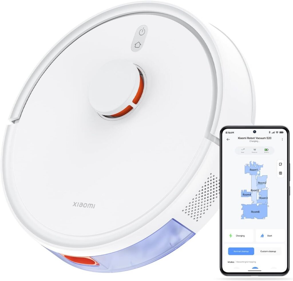 Robot aspirador Xiaomi Robot Vacuum S20 con sistema de navegación láser inteligente y función de aspirado y fregado para limpieza automática del hogar robots aspiradores baratos