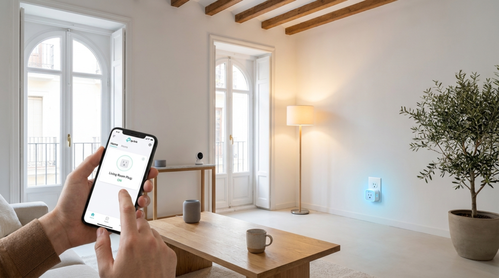 5 Mejores Enchufes Inteligentes WiFi 2026 que Reducen tu Factura de Luz hasta un 35% 3 enchufe inteligente WiFi 2026 en hogar inteligente España
