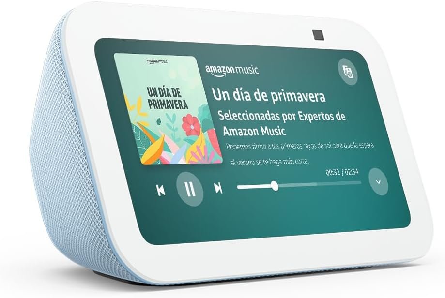 Echo Show 5 (Última generación) | Pantalla táctil inteligente diseñada para controlar tus dispositivos de Hogar digital y más | Gris azulado